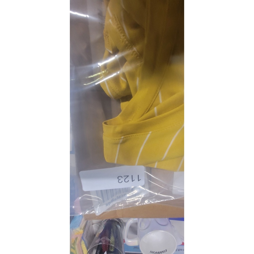 Time & Tru SS Crew Tunic Tee Autumn Gold Stripe XL/(16-18) - Picture 2 of 10